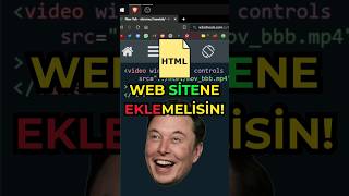 HTML VİDEO EKLEME (HTML Dersleri) #html #yazılım