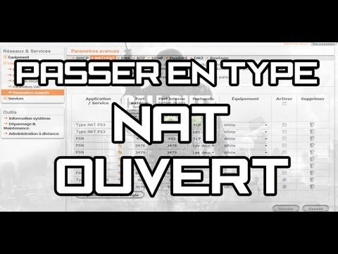 comment regler type nat ps3