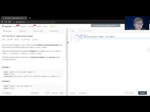 LeetCode # 167 Two Sum II