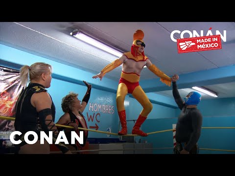 Conan Trains As A Luchador | CONAN on TBS