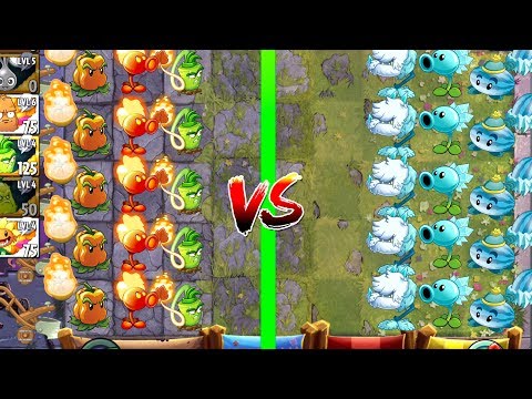 Plants vs Zombies 2 Mod - Tournament Fire vs Ice Competition in Plantas Contra Zombies 2 - Gameplay