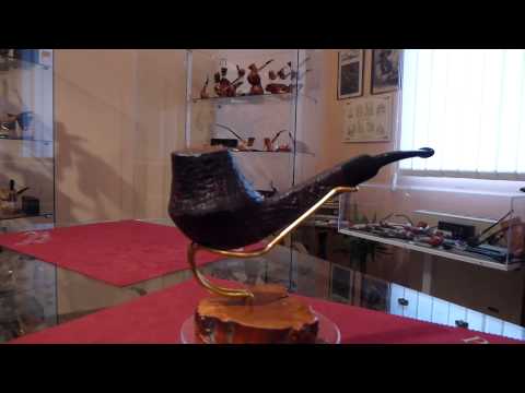 Pipa in radica half bent sabbiata dark - www.paronellipipe.it