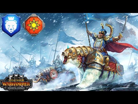 WHEN DINOSAURS INVADE KISLEV - War Bear Riders vs. Lizardmen - Total War Warhammer 3