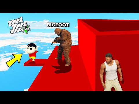 SHINCHAN KIDNAPPED BY BIGFOOT IN GTA V | ZOMBIE HUNTER |