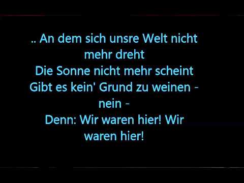 Cro Wir waren hier (Lyrics)