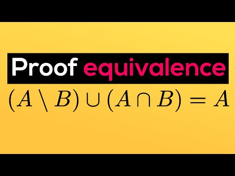 Proof of (A \ B) ∪ (A ∩ B) = A