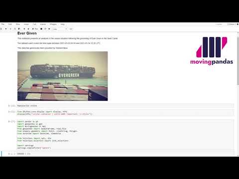 Exploring stop patterns with MovingPandas: Ever Given grounding