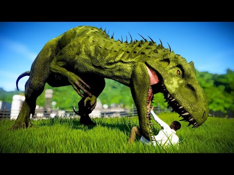 🌍 Jurassic World Evolution - 2 Indominus Rex Vs 2 Acrocanthosaurus Breakout & Fight