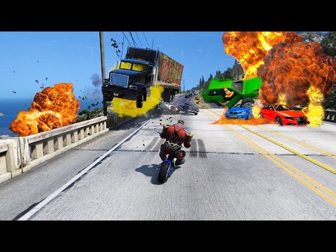 GTA 5 Crash INSANE PHANTOM WEDGE CRASHES - IMPACT COMPILATION | Ride a Bike