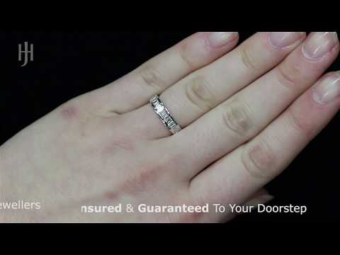 9ct W/G 0.50ct Baguette Cut Diamond Eternity Ring- Hatton Jewellers London HJ367