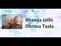 Khanda Jathi Dhruva Taala Bharathanatyam