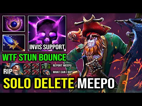 UNLIMITED Paralyzing Cask 100% Solo Delete Meepo with Invisible Support Witch Doctor Dota 2