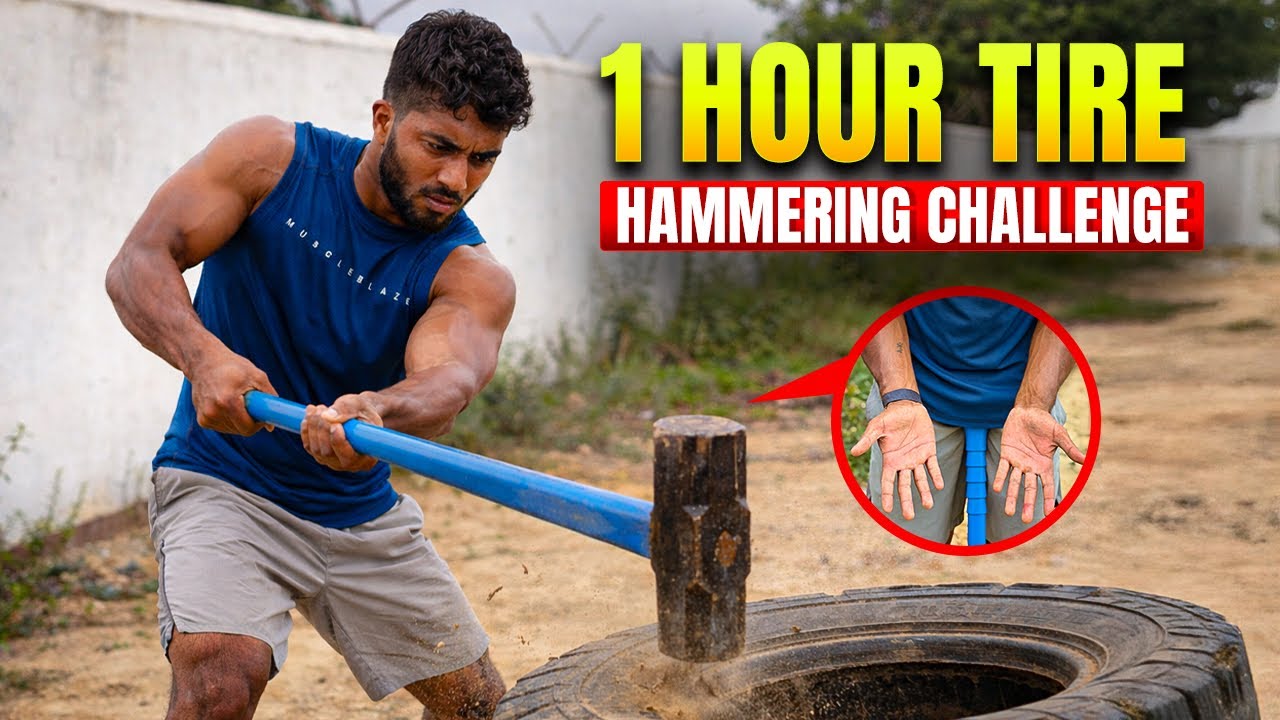 “1 Hour Tire Hammering + 100 Pull-Ups: Pushing the Limits of Grit!”