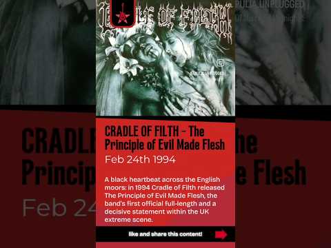 Thumbnail for CRADLE OF FILTH - The Principle Of Evil Made Flesh (1994) #blackmetal #gothic #onthisday #metal by Midnight, R.E.M., Nicholas Barker, The Band, Ween, Dani Filth, Paul Ryan, Paul Allender, Cradle of Filth