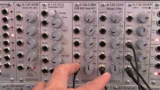 Video thumbnail for Doepfer A106-5 12 db SEM filter vs. A124 Wasp Filter Pt. 1a LP/HP/Notch by Raul's World of Synths