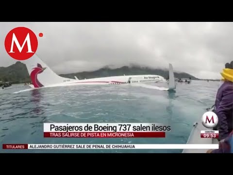 Pasajeros de Boeing 737 salen ilesos