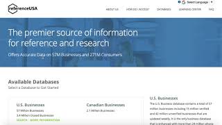 Getting Started with ReferenceUSA from the Ridgefield Library