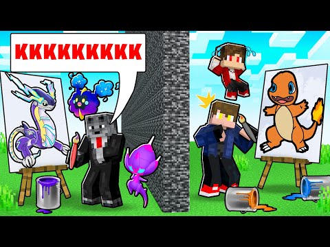 TROLLEI meus AMIGOS com DESENHO DE POKEMON de PROFISSIONAL ESCONDIDO no MINECRAFT