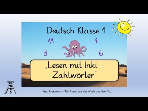 Deutsch Klasse 1: Lesen mit Inki - Zahlwörter (Leseband, Leseförderung) mit Learningapp