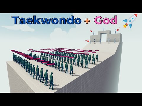 2x Taekwondo + 6x God Vs 100x Zombies | TABS - Totally Accurate Battle Simulator