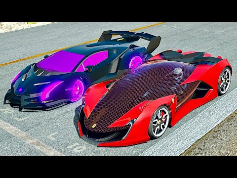 Ferrari Impronta vs Lamborghini Veneno GTR - Drag Race 10 KM