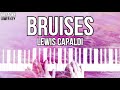 Bruises Karaoke Lewis Capaldi LOWER KEY Slowed Acoustic Piano Instrumental