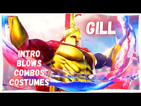 Street Fighter V: GILL - All Costumes, intro, Blows, Combos (update: April 2021)
