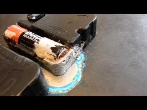 Leaking battery corrosion on clocclock
