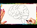 How To Draw The Human Brain Step By Step Brain Drawing Easy