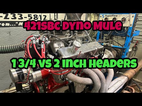 First Dyno Tests On New 421sbc Dyno Mule: Big Headers Big Power