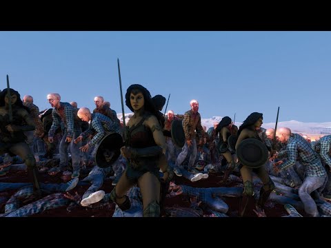 300 WONDER WOMEN VS 25,000 RUNNER ZOMBIES - UEBS MOD - Ultimate Epic Battle Simulator