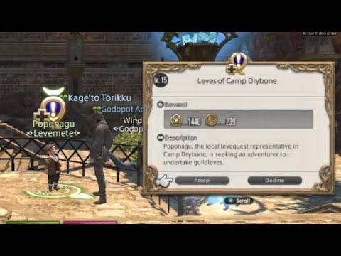 Final Fantasy 14 - Unlock Quest - Leves of Camp Drybone - Levequest - The Law Won - Lv.15