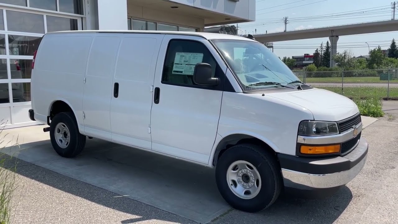 White 2024 Chevrolet Express Cargo Van Review Calgary AB ...