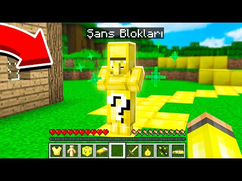 ISMETRG VS ŞANS BLOKLARI KÖYLÜ 😱 - Minecraft