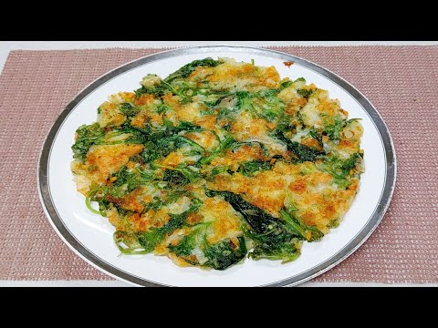 쑥갓 전 만들때 이것을 넣으면 너무 맛있어요