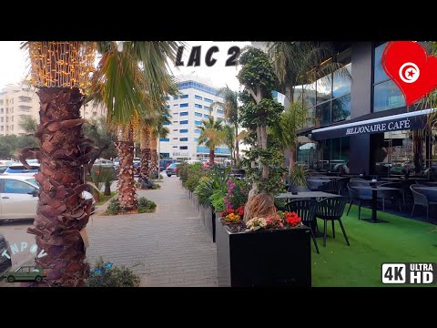 I WALK IN A TUNISIA RICH NEIGHBORHOOD, Lac 2, Tunisia 🇹🇳 4k