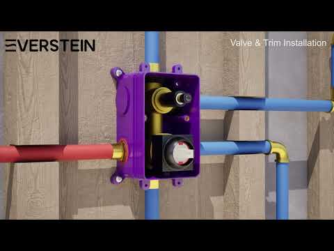 EVERSTEIN | M6603BI-B10BL | Waterfall Bathtub Faucet Set Luxury Combo Installation Guide Video