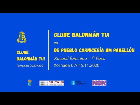 BM Tui VS De Pueblo Carnicería BM Pabellón. Jornada 6. Juvenil femenino. Fase 1. 15/11/2020