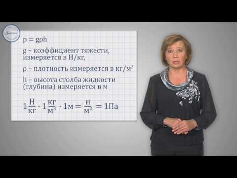 Давление в жидкости и газе. Расчёт давления жидкости на дно и стенки сосуда