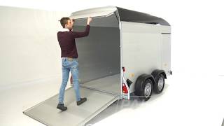 Easyline Gesloten aanhangwagen tandemas 313x166x200cm 2100kg ALU video