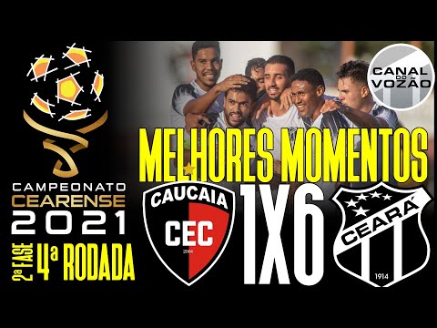 Gols e lances de Caucaia x Ceará