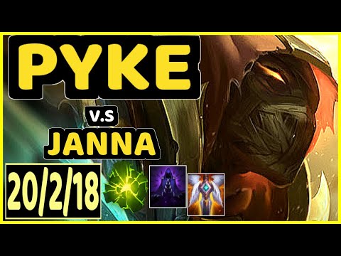 DOSS (PYKE) vs JANNA - 20/2/18 KDA BOTTOM SUPPORT CHALLENGER GAMEPLAY - EUW