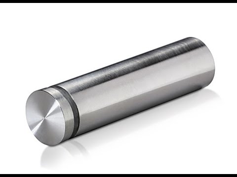 5/8'' Diameter X 2-1/2'' Barrel Length, Stainless Steel Brushed Finish. Easy Fasten Standoff (For Inside Use Only) [Required Material Hole Size: 7/16'']