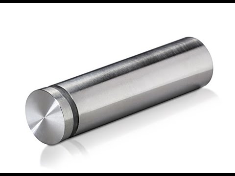 7/8'' Diameter X 2-1/2'' Barrel Length, Stainless Steel Brushed Finish. Easy Fasten Standoff (For Inside Use Only)
