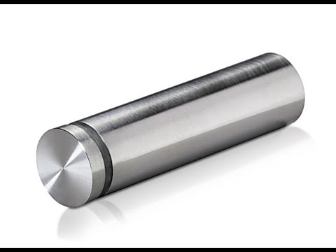 7/8'' Diameter X 2-1/2'' Barrel Length, Stainless Steel Brushed Finish. Easy Fasten Standoff (For Inside Use Only) [Required Material Hole Size: 7/16'']