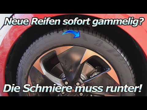 Neue Reifen direkt fleckig und braun? Auch Neureifen brauchen eine schnelle Reinigung