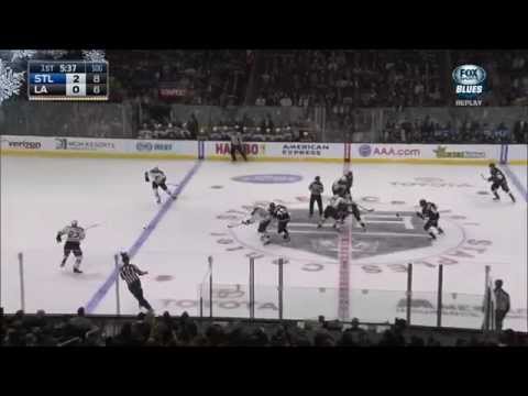 Dmitrij Jaskin tip in goal 2-0 St. Louis Blues vs LA Kings Dec 18 2014 NHL