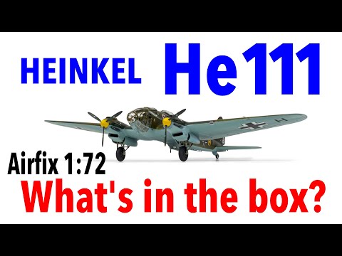 AIRFIX HEINKEL 111 1/72 scale model kit - what's in the box?