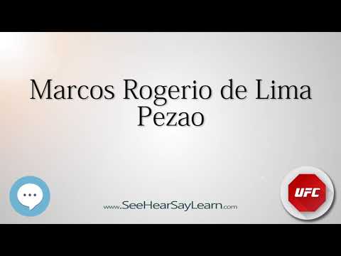 Marcos Rogerio de Lima   UFC Fighter's Nicknames 🔊
