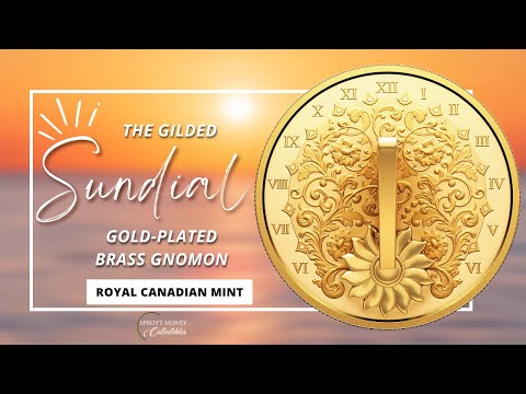 2025 1oz Fine Silver Coin The Gilded Sundial Gold-Plated Brass Gnomon- Royal Canadian Mint Unboxing